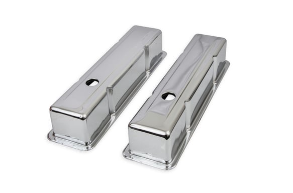 Mr. Gasket Chrome Tall-Style Valve Covers without Baffle