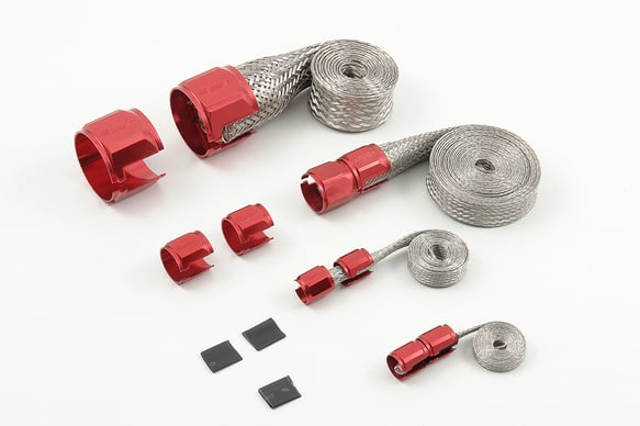Mr. Gasket Flex-Braid Hose Sleeve Kit - Red