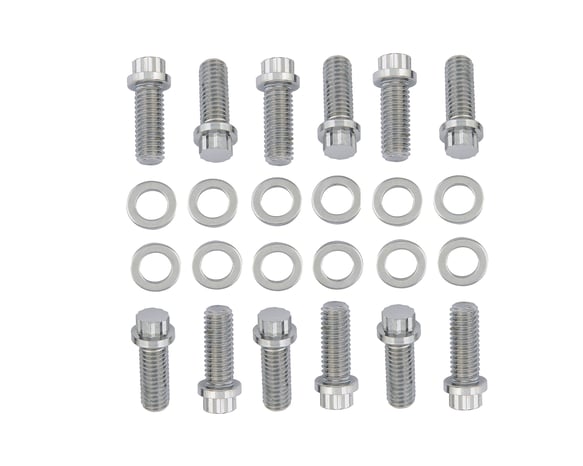Mr. Gasket Intake Manifold Bolt Set - Chrome - 12-Point
