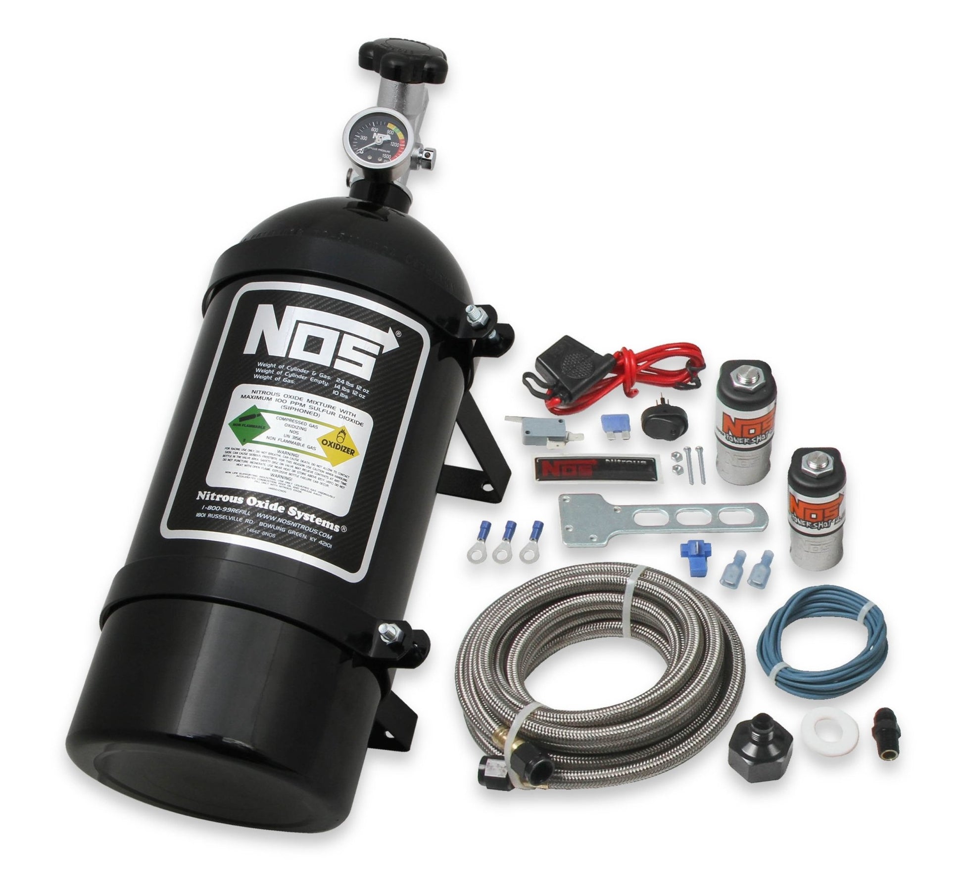 NOS Powershot Wet Basic Nitrous Kit without Injector Plate - Black