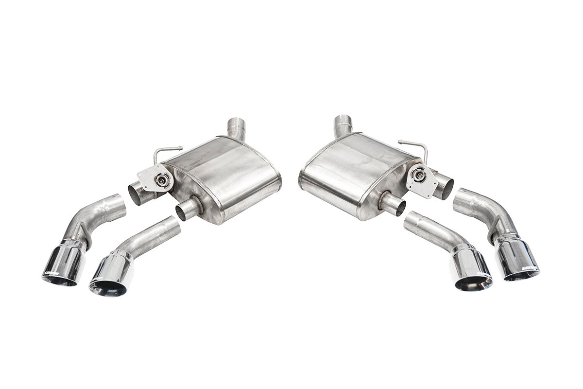 PLEASE NOTE: Pictures are repsentative of style, and may be generic. Corsa Variable Sound Axleback Exhaust for NPP (Polished Tips) - 2016+ Camaro SS & ZL1 (6.2L V8) - (14789)