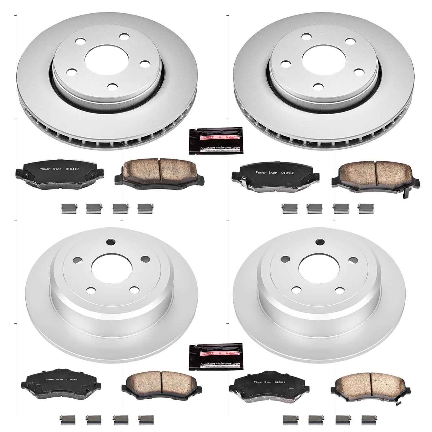 PowerStop Z17 Evolution Plus GEOMET Coated Brake Kits for 2007-2017 WRANGLER, 2018 WRANGLER JK - CRK2798