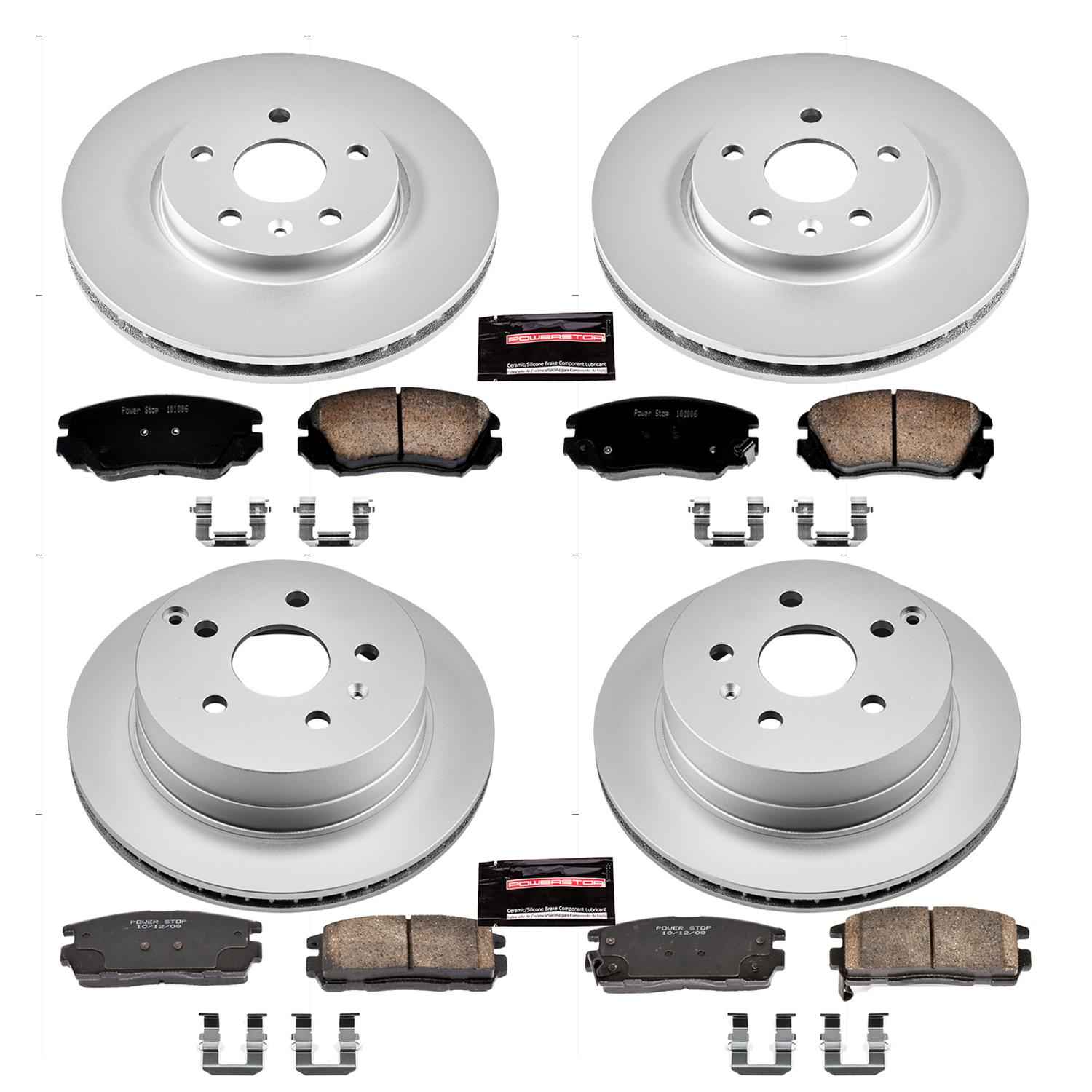 PowerStop Z17 Evolution Plus GEOMET Coated Brake Kits for 2010-2017 EQUINOX, TERRAIN - CRK5516