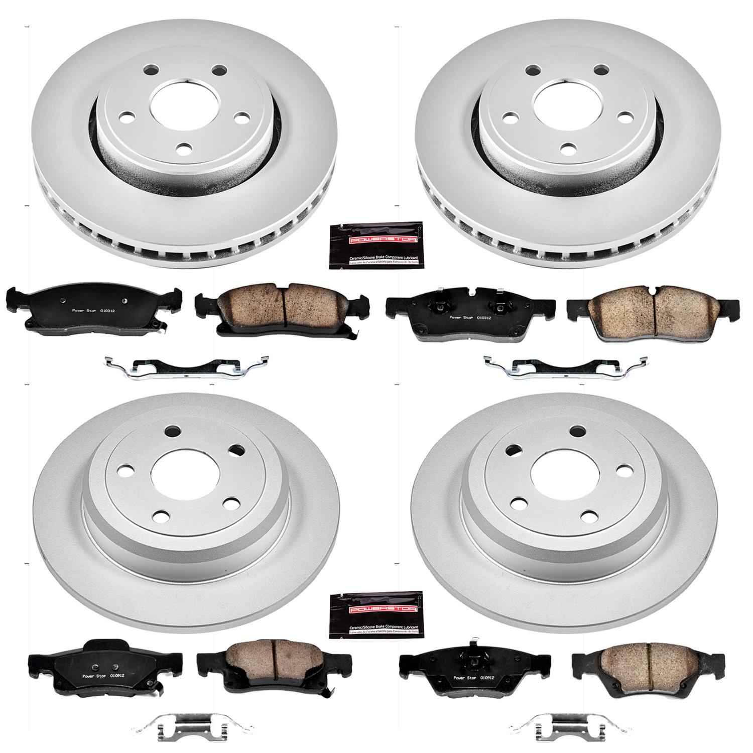 PowerStop Z17 Evolution Plus GEOMET Coated Brake Kits for 2011-2020 DURANGO, 2011-2016 GRAND CHEROKEE - CRK5952