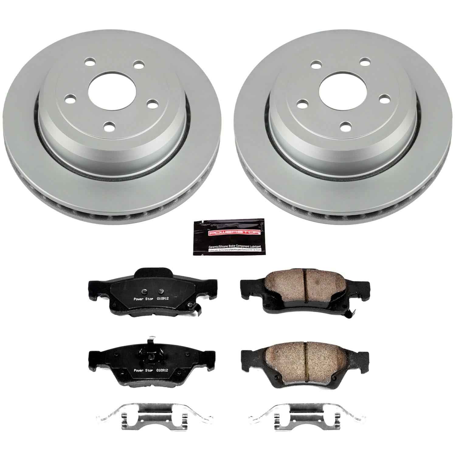 PowerStop Z17 Evolution Plus GEOMET Coated Brake Kits for 2011-2024 DURANGO, 2011-2021 GRAND CHEROKEE, 2022 GRAND CHEROKEE WK - CRK5953