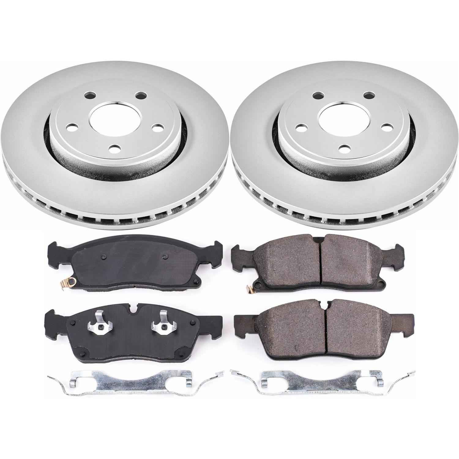 PowerStop Z17 Evolution Plus GEOMET Coated Brake Kits for 2017-2020 GRAND CHEROKEE - CRK7412