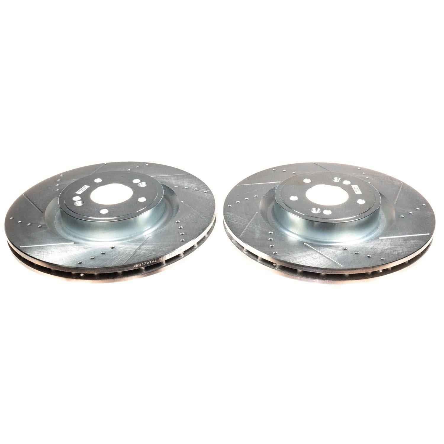 PowerStop Evolution Drilled and Slotted Rotors for 2019-2022 G70, 2018-2021 STINGER - JBR1791XPR
