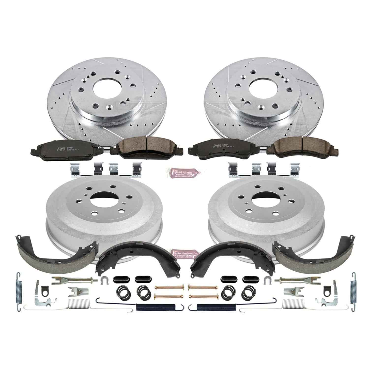 PowerStop Z23 Evolution Sport Disc and Drum Brake Upgrade Kits for 2009-2013 SIERRA 1500, SILVERADO 1500 - K15263DK