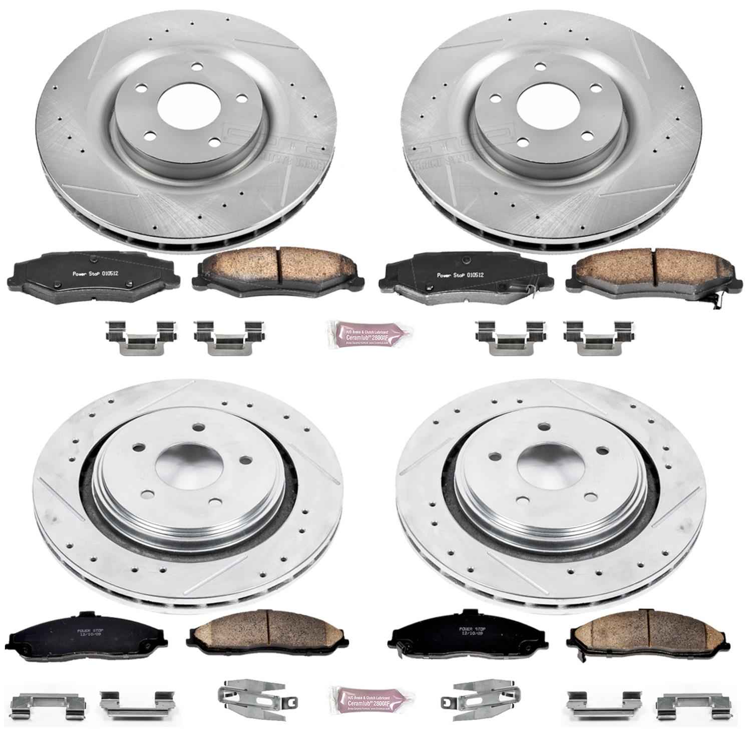 PowerStop Z23 Evolution Sport Brake Upgrade Kits for 2005-2013 CORVETTE, 2006-2009 XLR - K4400