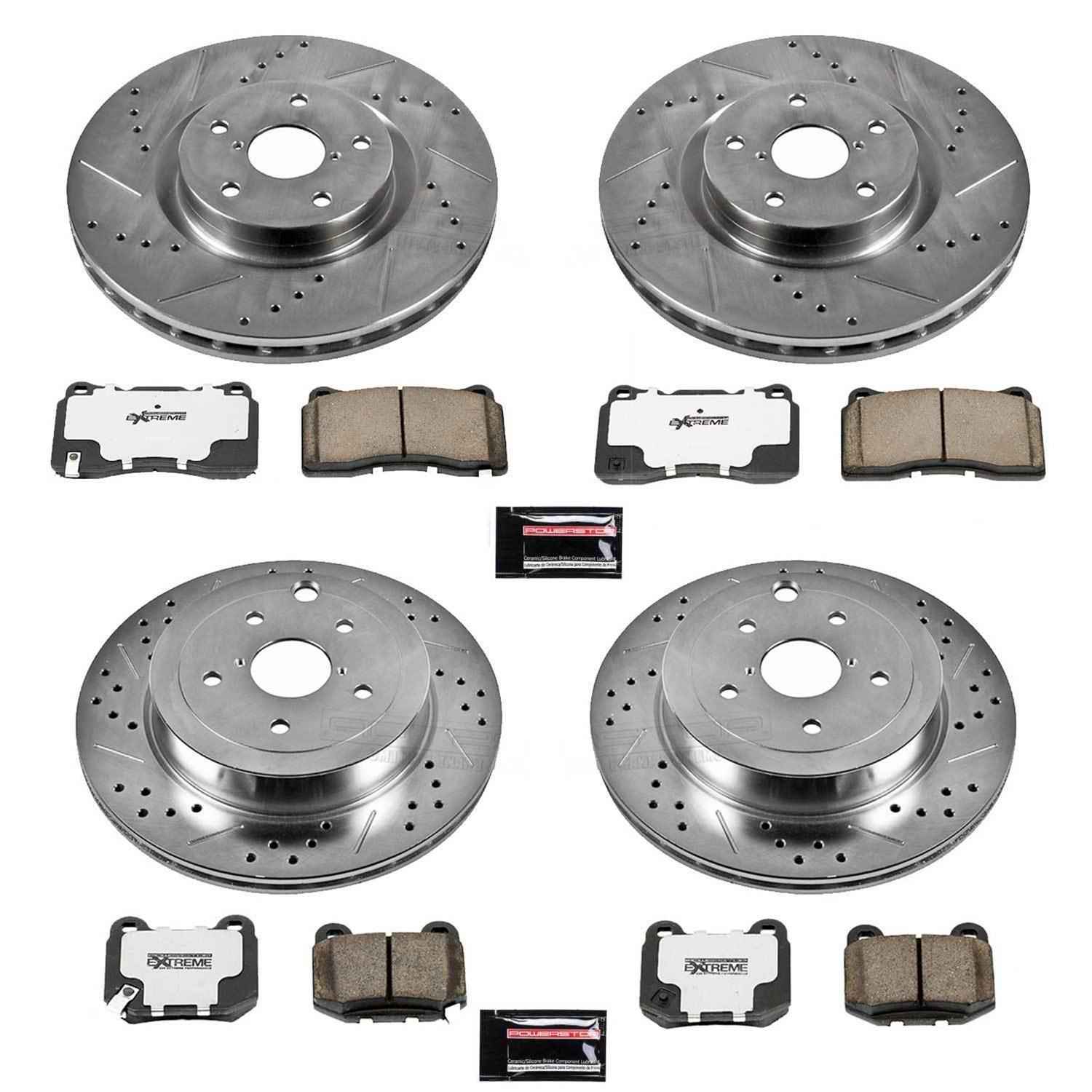 PowerStop Z26 Street Warrior Brake Upgrade Kits for 2008-2014 IMPREZA, 2020 WRX, 2015-2017 WRX STI - K4490-26