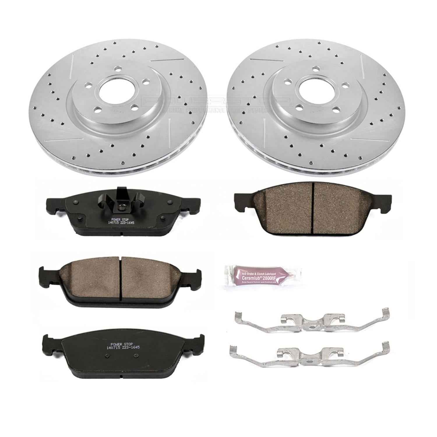 PowerStop Z23 Evolution Sport Brake Upgrade Kits for 2013-2017 ESCAPE, 2014-2018 TRANSIT CONNECT - K6349