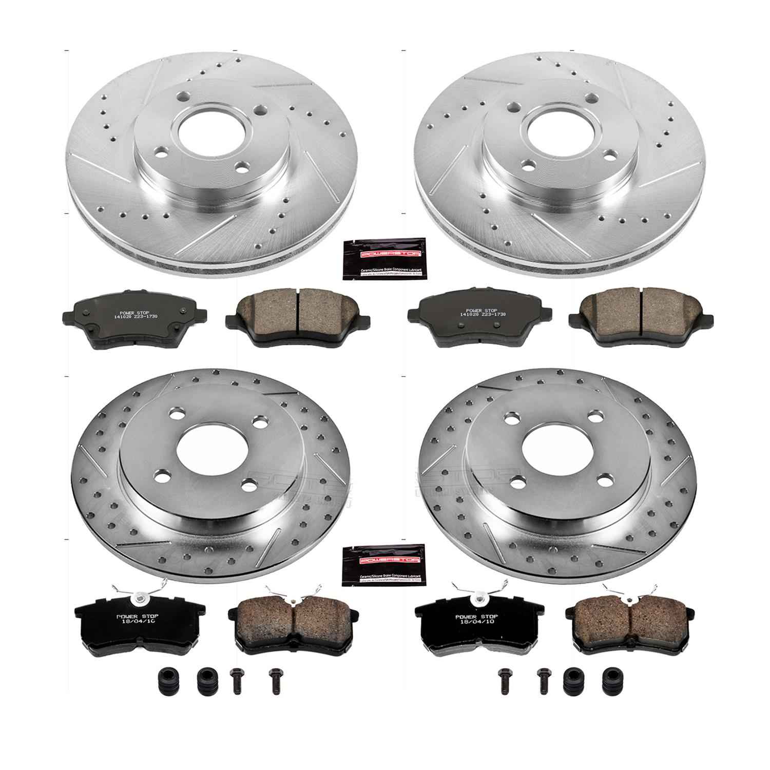 PowerStop Z23 Evolution Sport Brake Upgrade Kits for 2014-2019 FIESTA - K7002