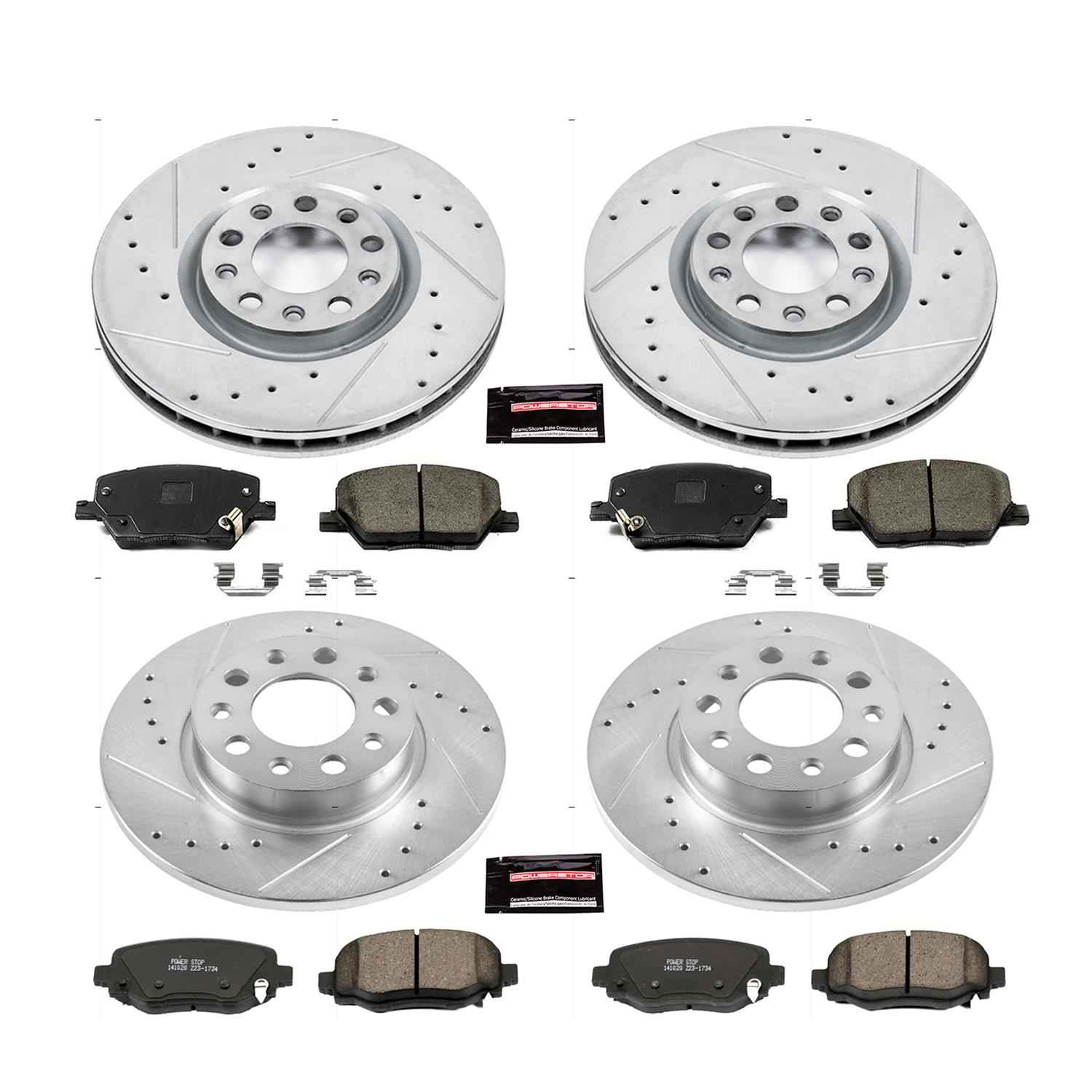 PowerStop Z23 Evolution Sport Brake Upgrade Kits for 2016-2020 500X, 2015-2023 RENEGADE - K7300
