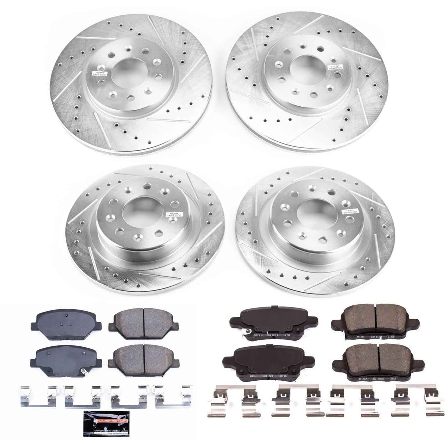 PowerStop Z23 Evolution Sport Brake Upgrade Kits for 2018-2021 EQUINOX, 2019 LACROSSE, 2021 TERRAIN - K7565