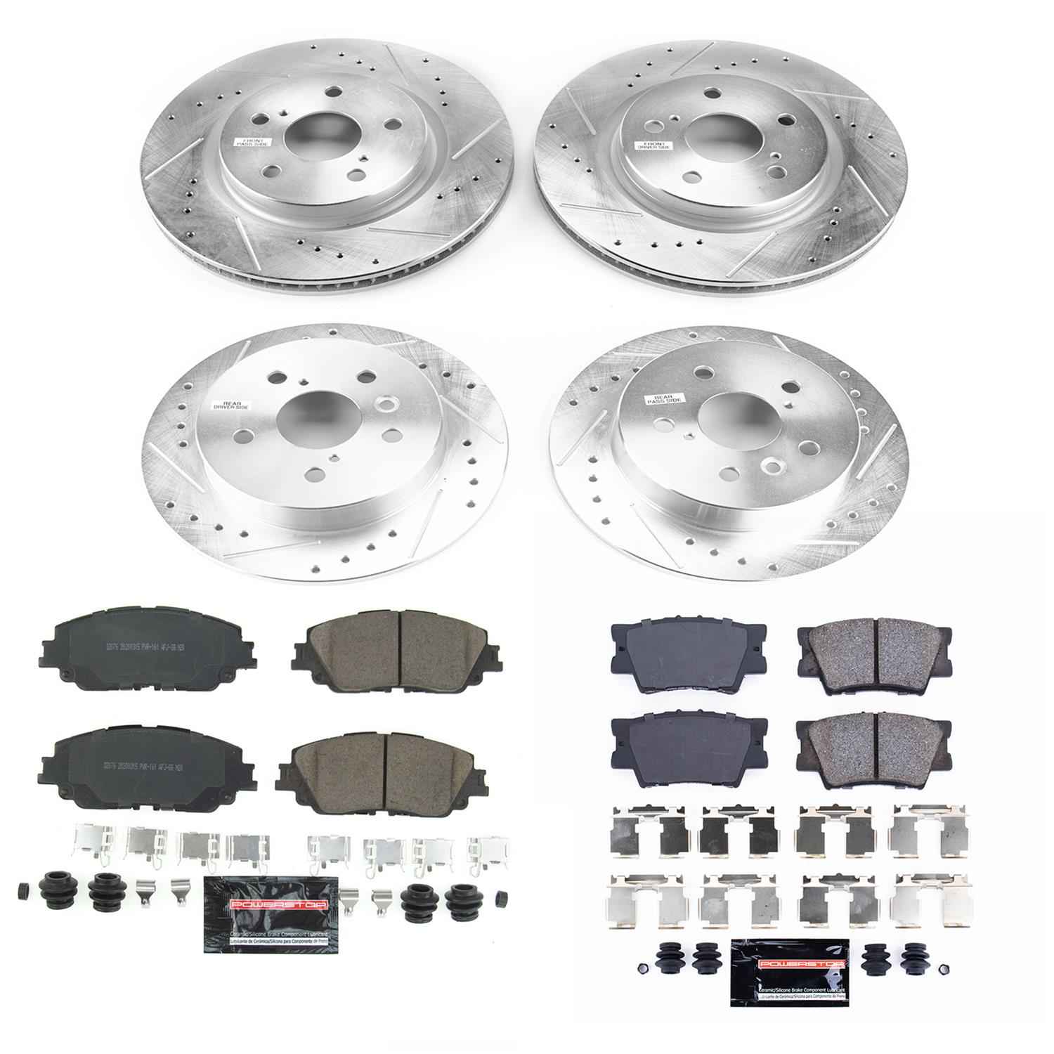 PowerStop Z23 Evolution Sport Brake Upgrade Kits for 2018-2024 CAMRY - K7931
