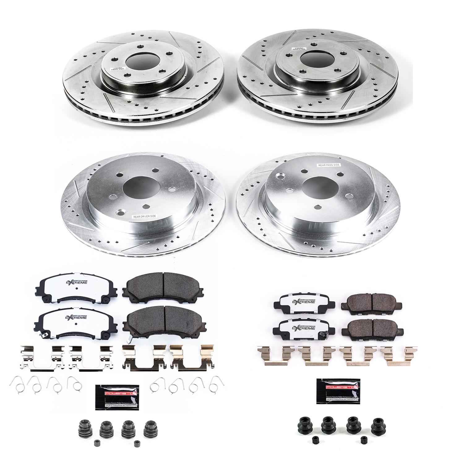 PowerStop Z26 Street Warrior Brake Upgrade Kits for 2014-2024 Q50, 2017-2022 Q60 - K8006-26