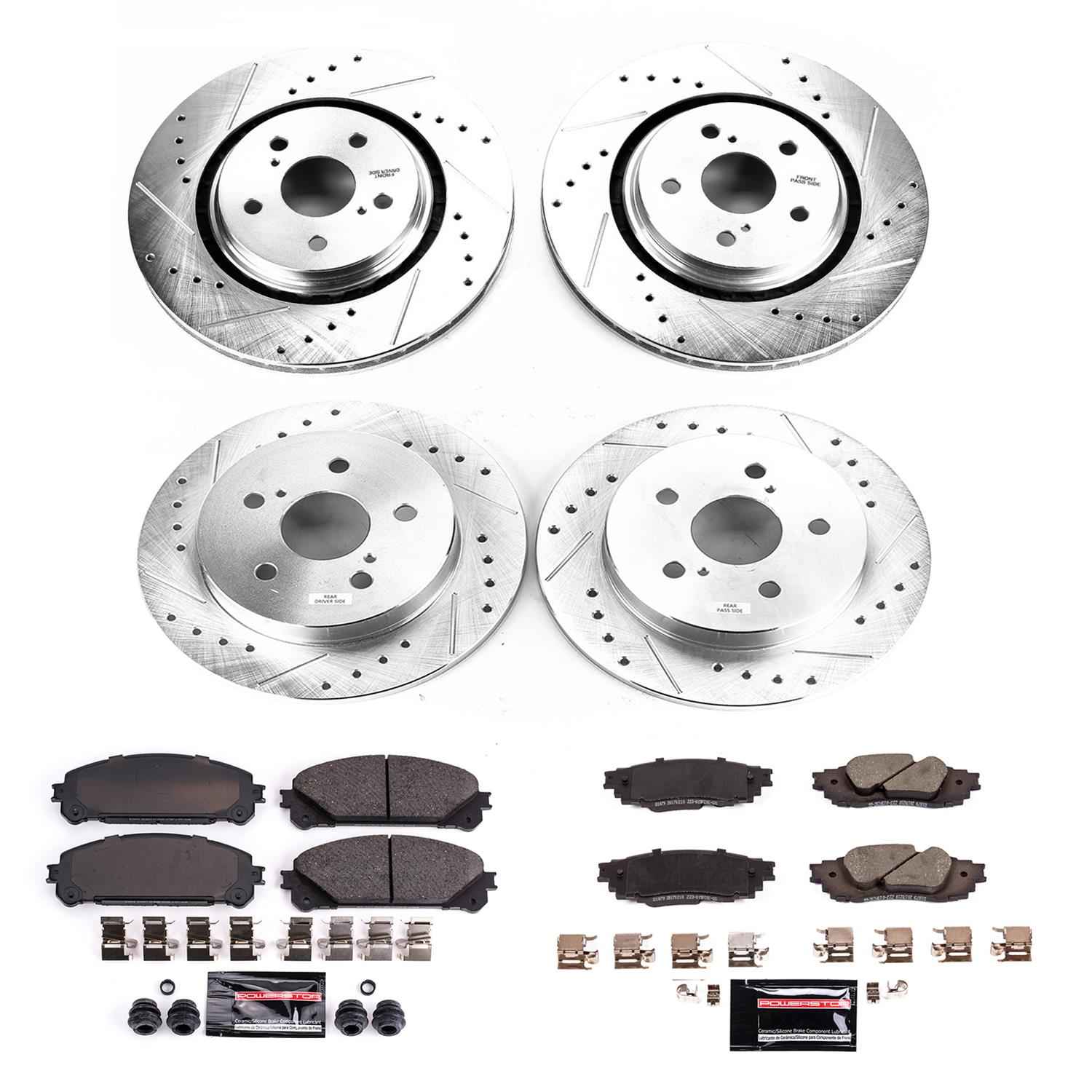 PowerStop Z23 Evolution Sport Brake Upgrade Kits for 2020-2021 AVALON, 2020-2024 CAMRY - K8633