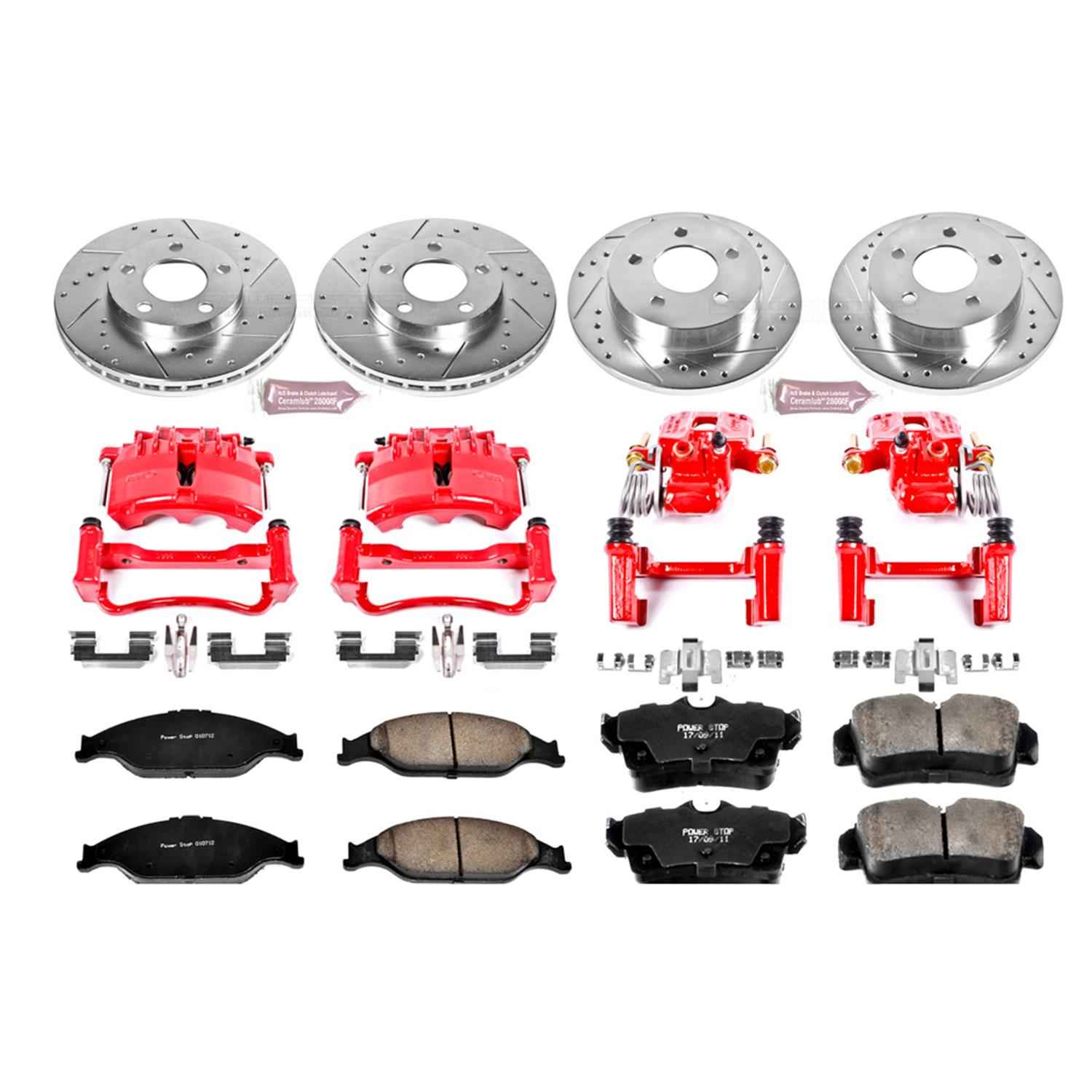 PowerStop Z23 Evolution Sport Brake Upgrade Kits with Calipers for 2003-2004 MUSTANG - KC1302A