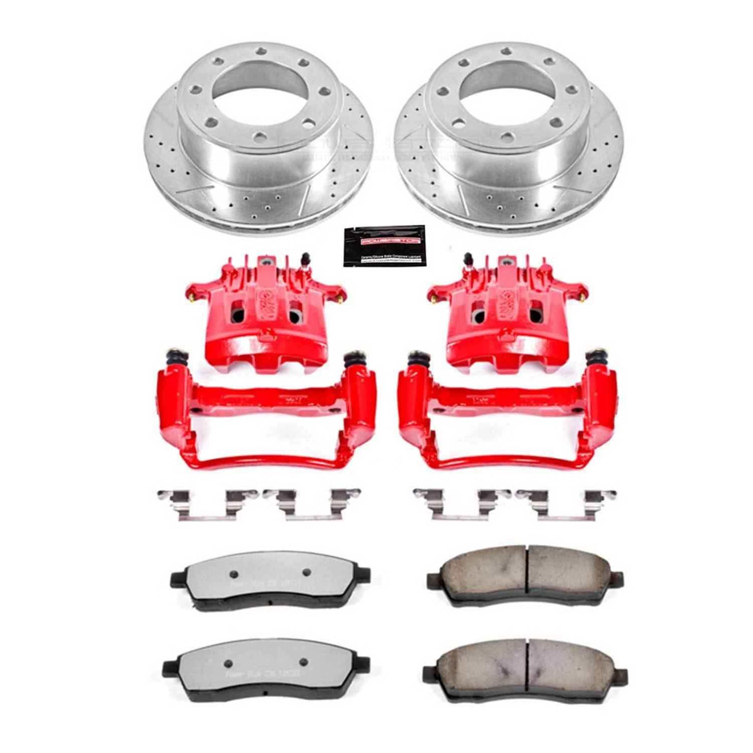 PowerStop Z36 Truck and Tow Brake Upgrade Kits with Calipers for 1999-2000 F-350 SUPER DUTY, F-250 SUPER DUTY, 2000 EXCURSION - KC1890-36