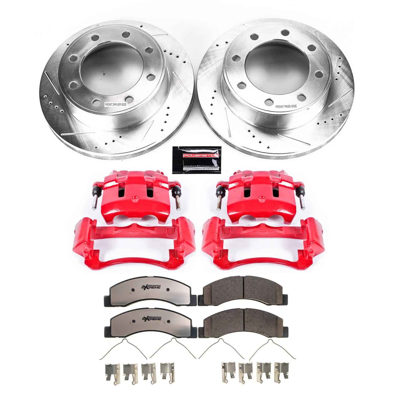 PowerStop Z36 Truck and Tow Brake Upgrade Kits with Calipers for 1999-2004 F-350 SUPER DUTY, F-250 SUPER DUTY, 2000-2005 EXCURSION - KC1905-36