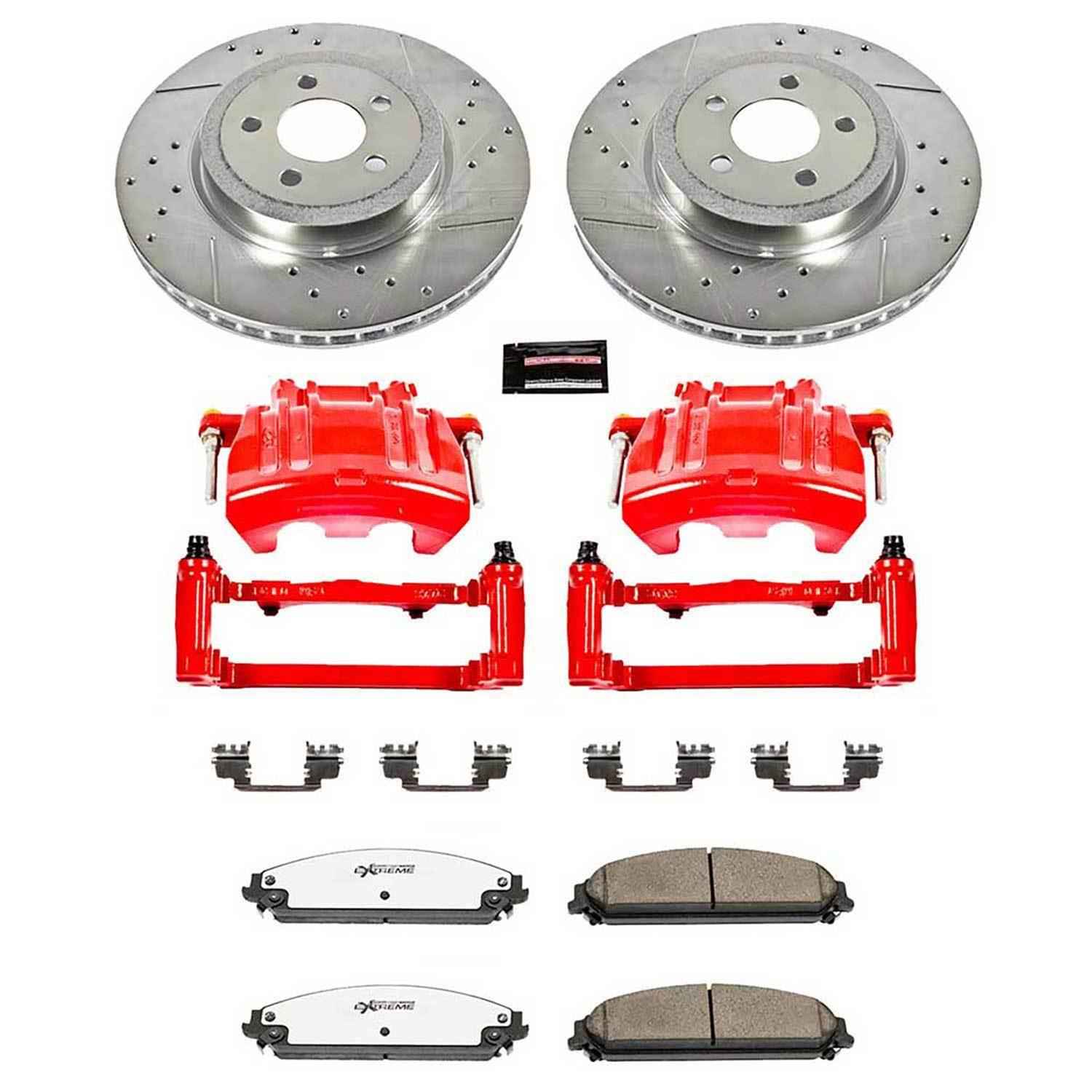 PowerStop Z26 Street Warrior Brake Upgrade Kits with Calipers for 2012-2021 300, CHALLENGER, 2012-2020 CHARGER - KC2560A-26