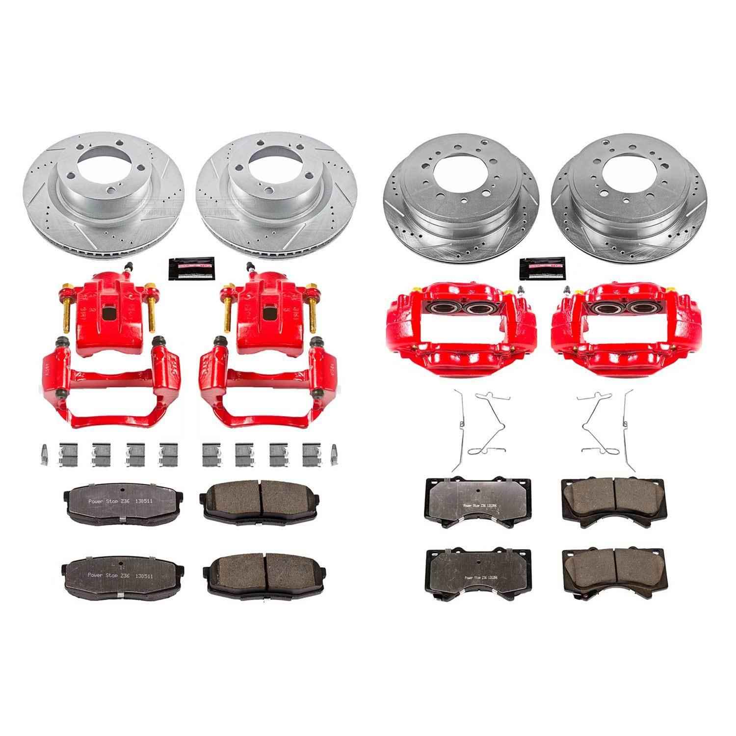 PowerStop Z36 Truck and Tow Brake Upgrade Kits with Calipers for 2008-2015 SEQUOIA, 2007-2015 TUNDRA - KC2813A-36