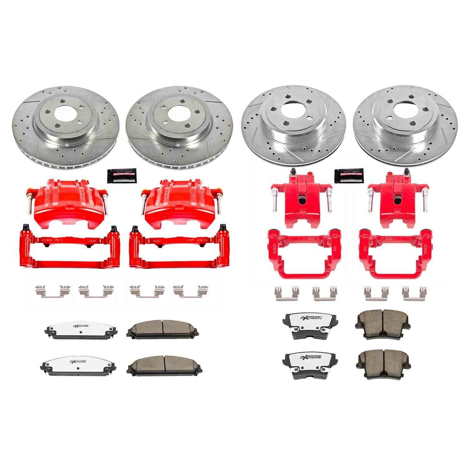 PowerStop Z26 Street Warrior Brake Upgrade Kits with Calipers for 2012-2020 CHARGER, CHALLENGER, 2012-2021 300 - KC2853A-26