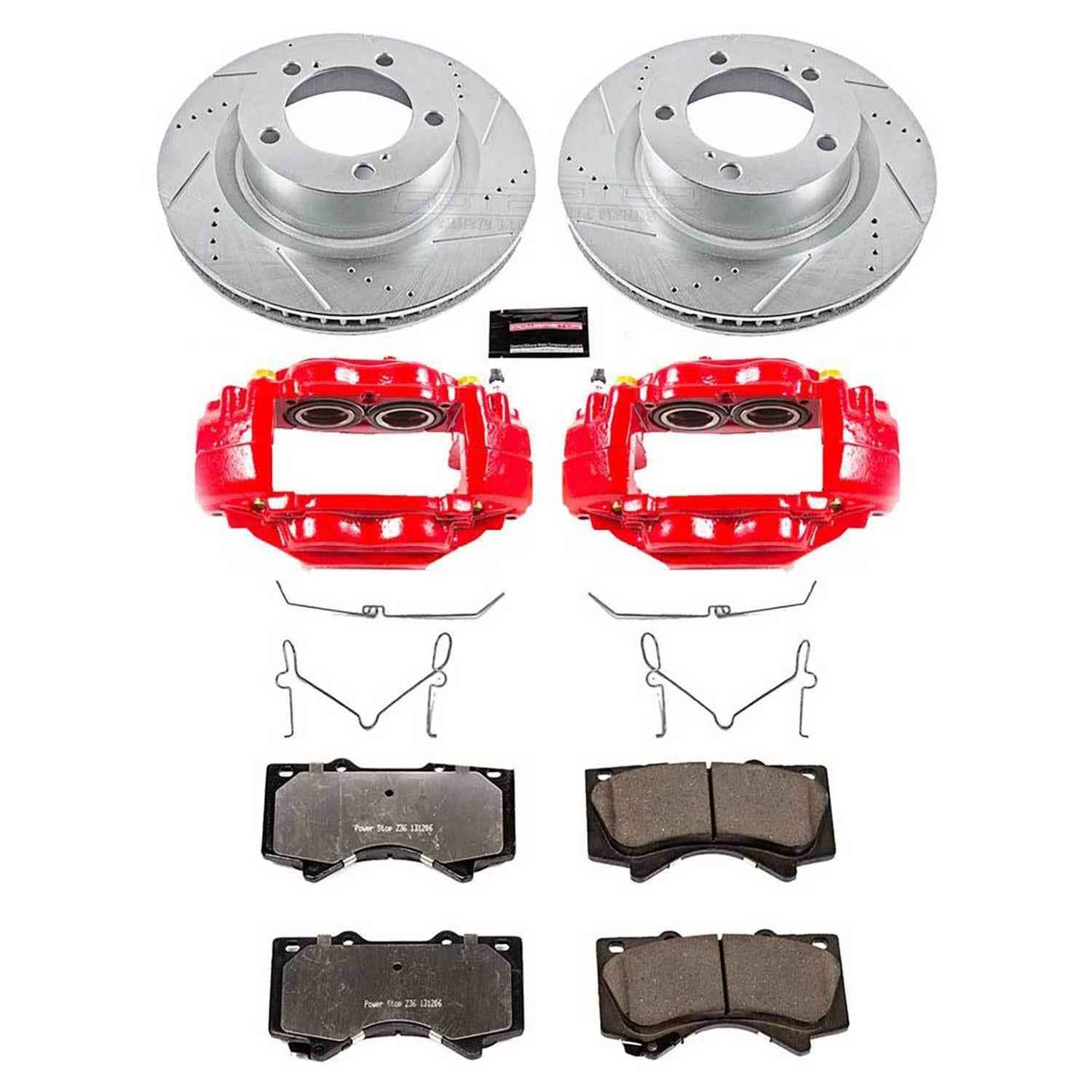 PowerStop Z36 Truck and Tow Brake Upgrade Kits with Calipers for 2008-2015 SEQUOIA, 2007-2015 TUNDRA - KC2952A-36
