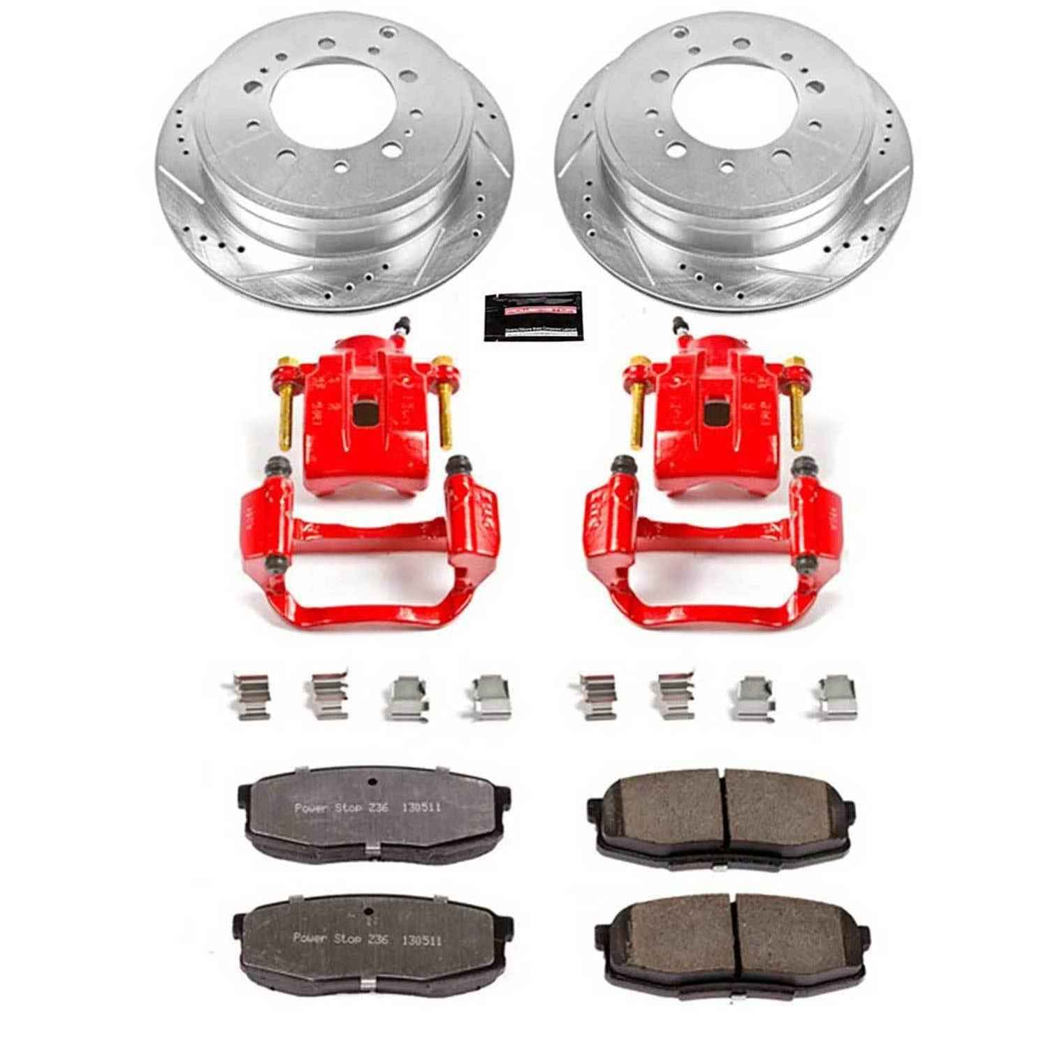PowerStop Z36 Truck and Tow Brake Upgrade Kits with Calipers for 2008-2015 SEQUOIA, 2007-2015 TUNDRA - KC3073-36