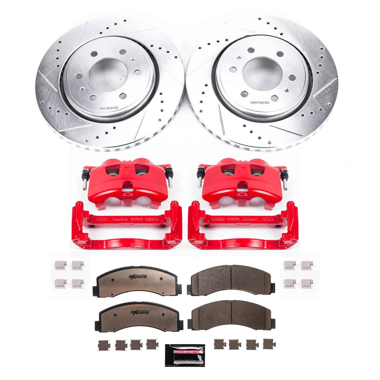 PowerStop Z36 Truck and Tow Brake Upgrade Kits with Calipers for 2012-2020 F-150 - KC3167A-36