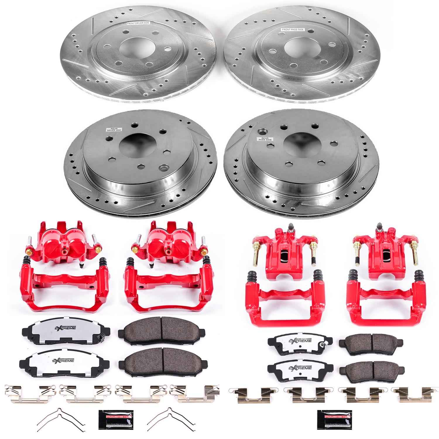 PowerStop Z36 Truck and Tow Brake Upgrade Kits with Calipers for 2005-2015 XTERRA, FRONTIER, 2009-2012 EQUATOR - KC4062-36
