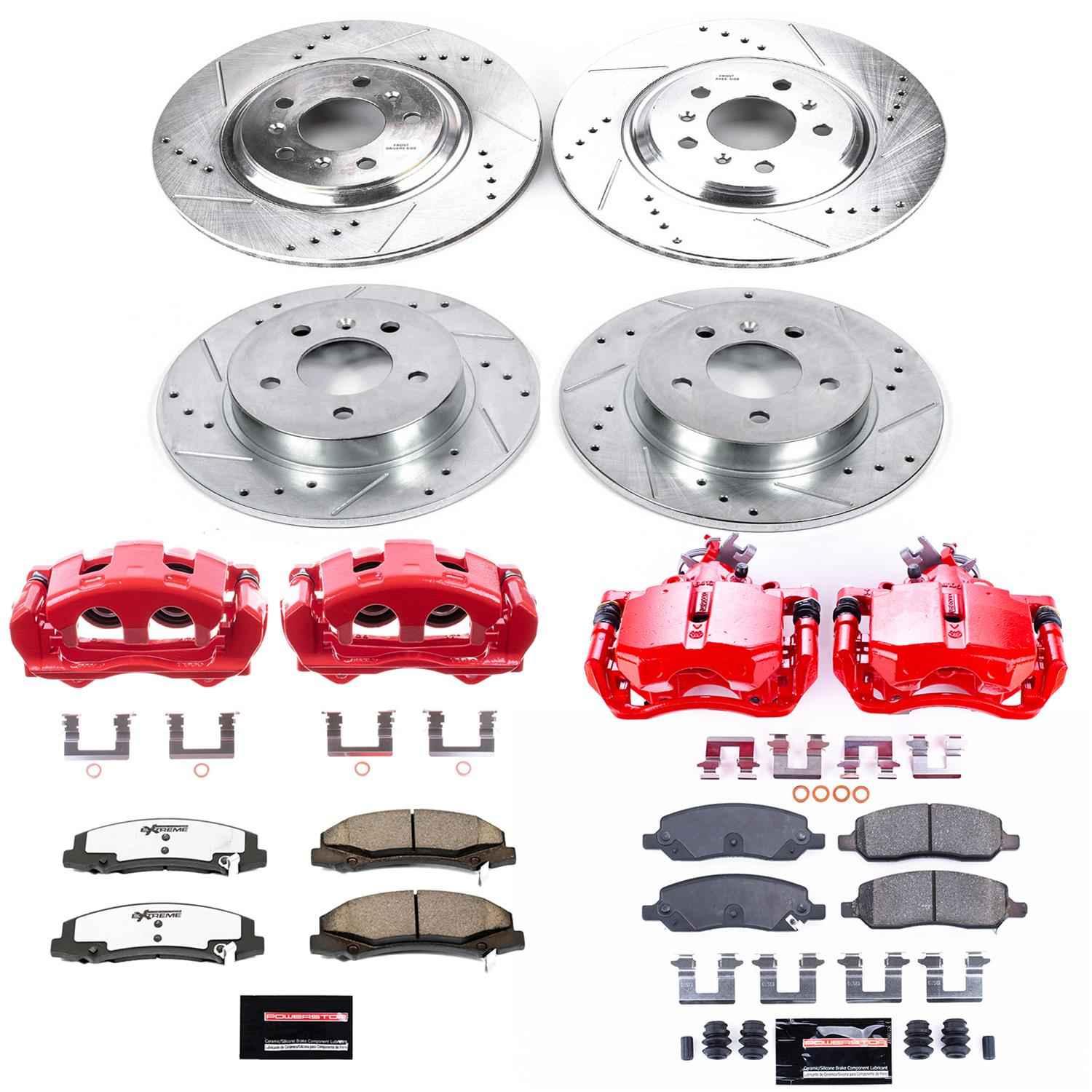 PowerStop Z23 Evolution Sport Brake Upgrade Kits with Calipers for 2006-2011 DTS, LUCERNE - KC4097