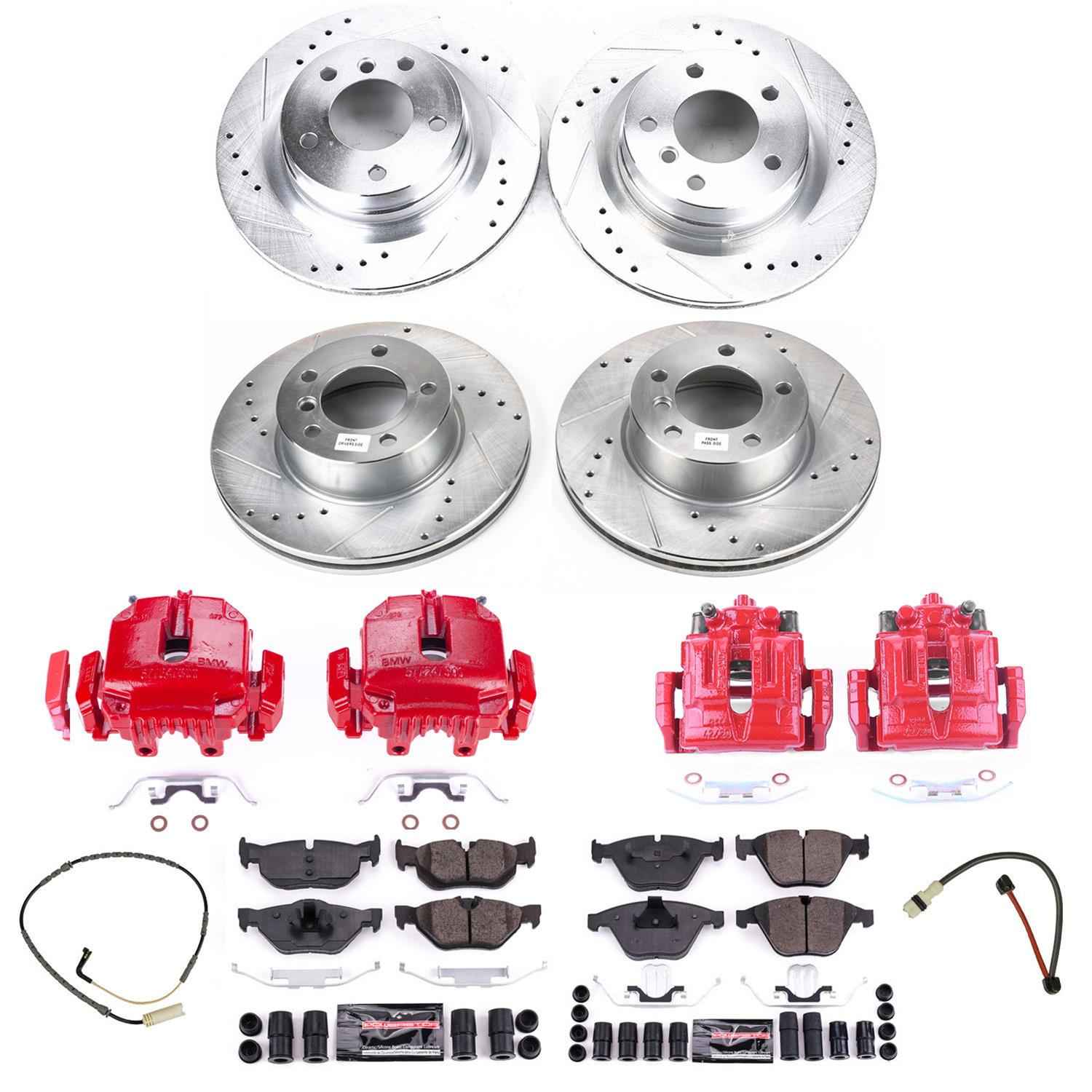 PowerStop Z23 Evolution Sport Brake Upgrade Kits with Calipers for 2007 328I, 328XI - KC4103