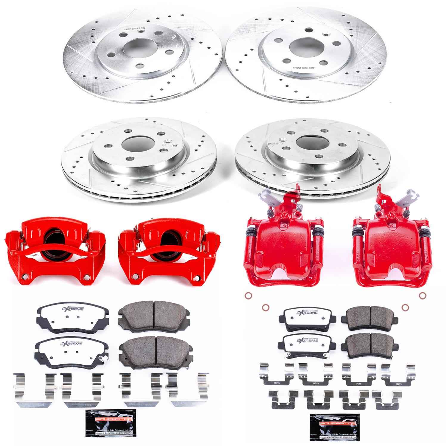 PowerStop Z26 Street Warrior Brake Upgrade Kits with Calipers KC5515-26