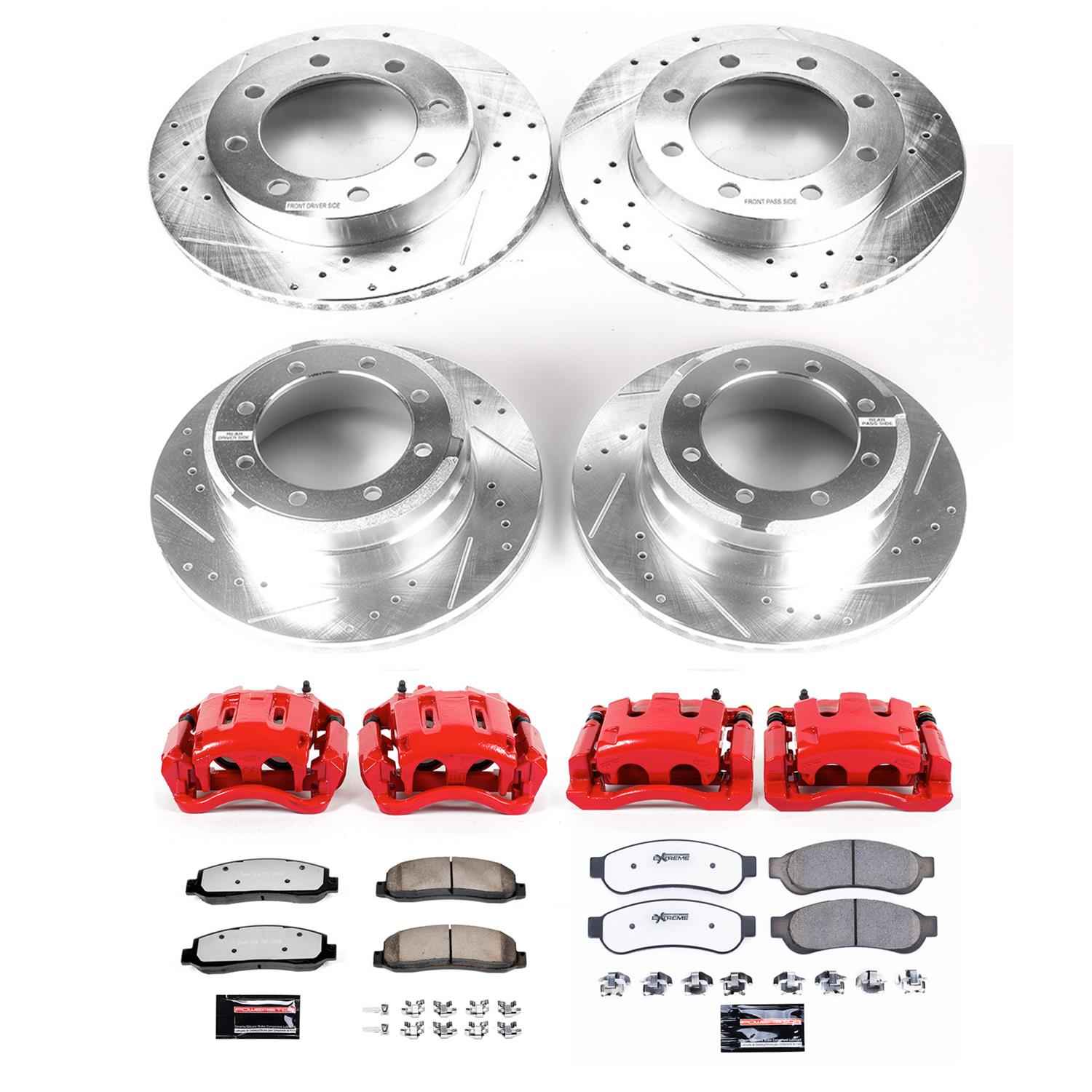 PowerStop Z36 Truck and Tow Brake Upgrade Kits with Calipers for 2010-2011 F-350 SUPER DUTY, 2010-2012 F-450 SUPER DUTY - KC5574-36