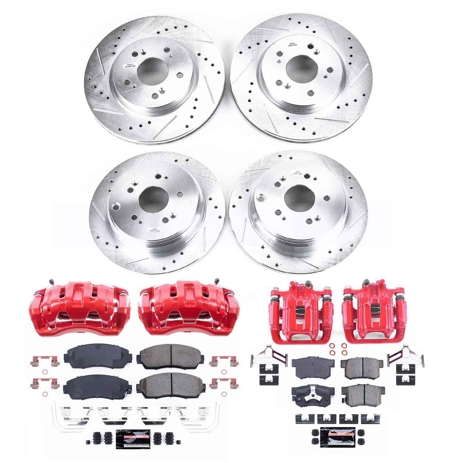 PowerStop Z23 Evolution Sport Brake Upgrade Kits with Calipers for 2012-2016 CR-V - KC6305