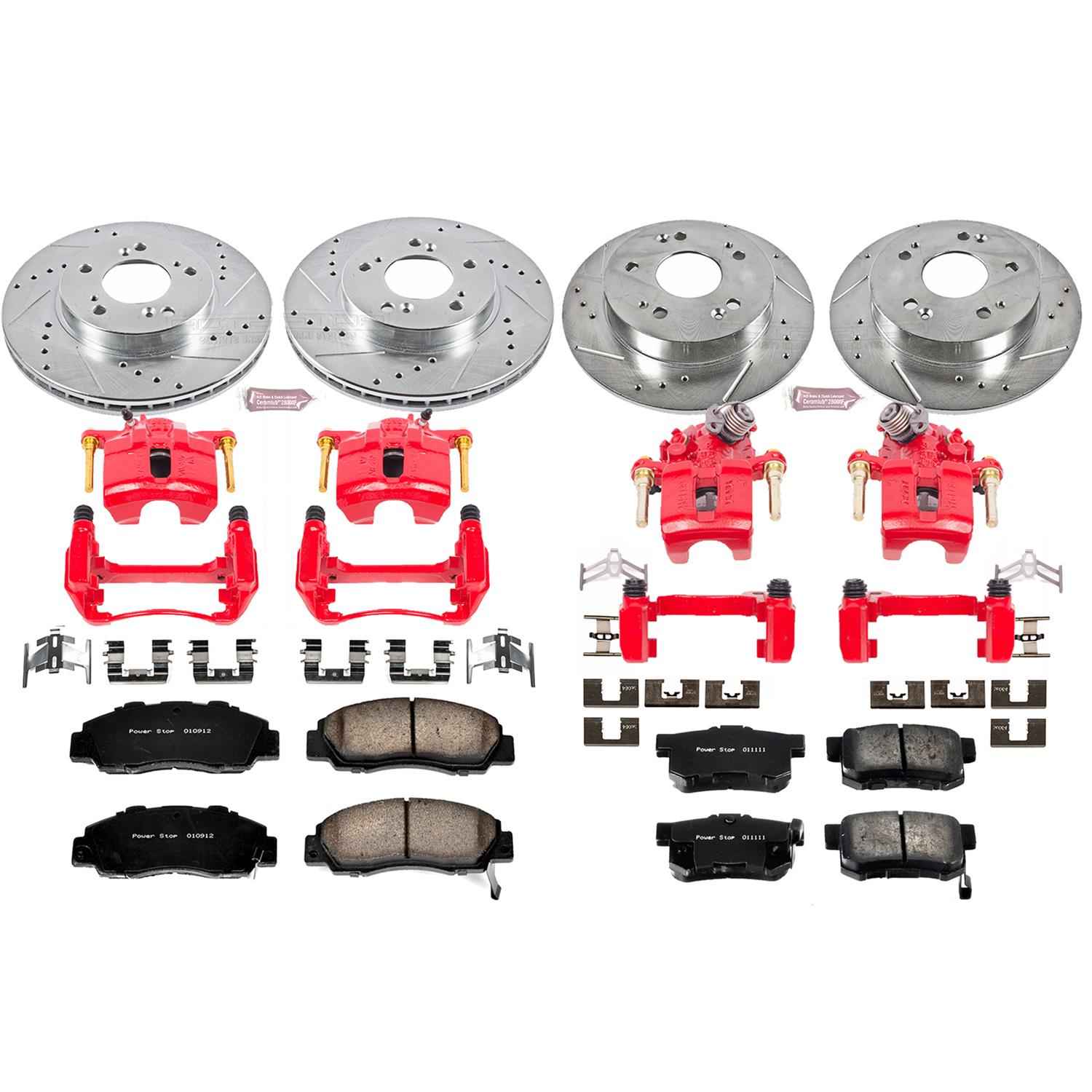 PowerStop Z23 Evolution Sport Brake Upgrade Kits with Calipers for 1997-2001 PRELUDE - KC706