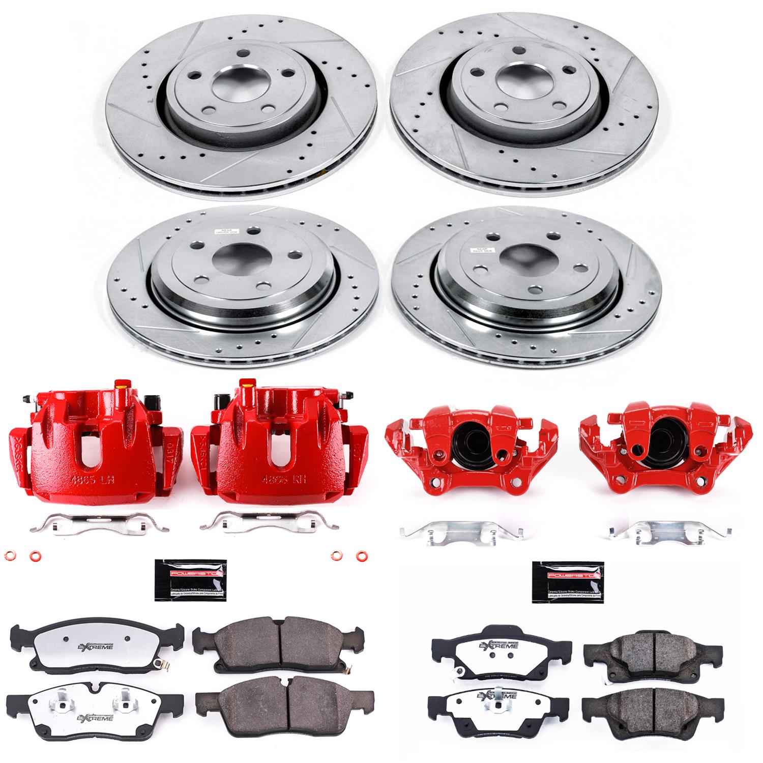 PowerStop Z36 Truck and Tow Brake Upgrade Kits with Calipers for 2016-2019 GRAND CHEROKEE - KC7136-36