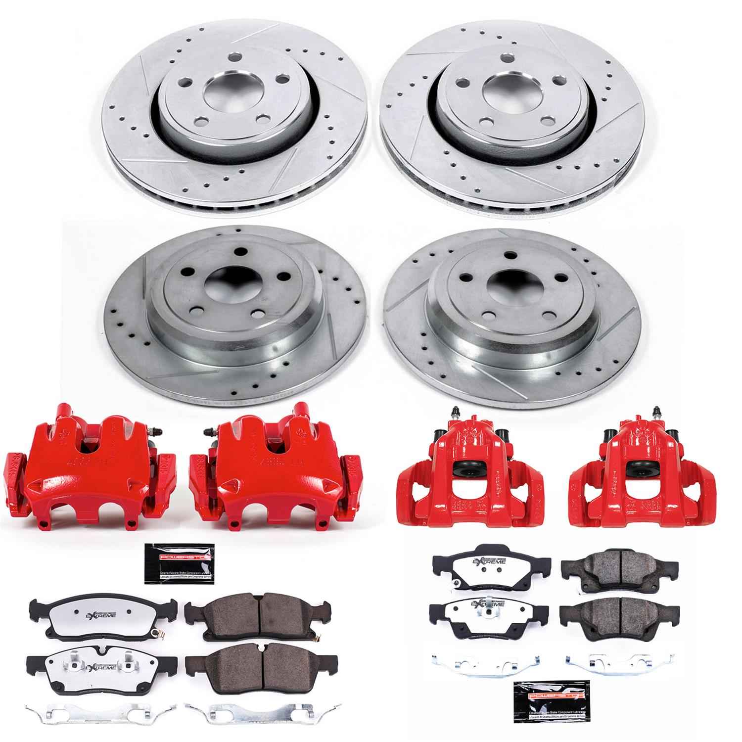 PowerStop Z36 Truck and Tow Brake Upgrade Kits with Calipers for 2017-2019 GRAND CHEROKEE - KC7413-36