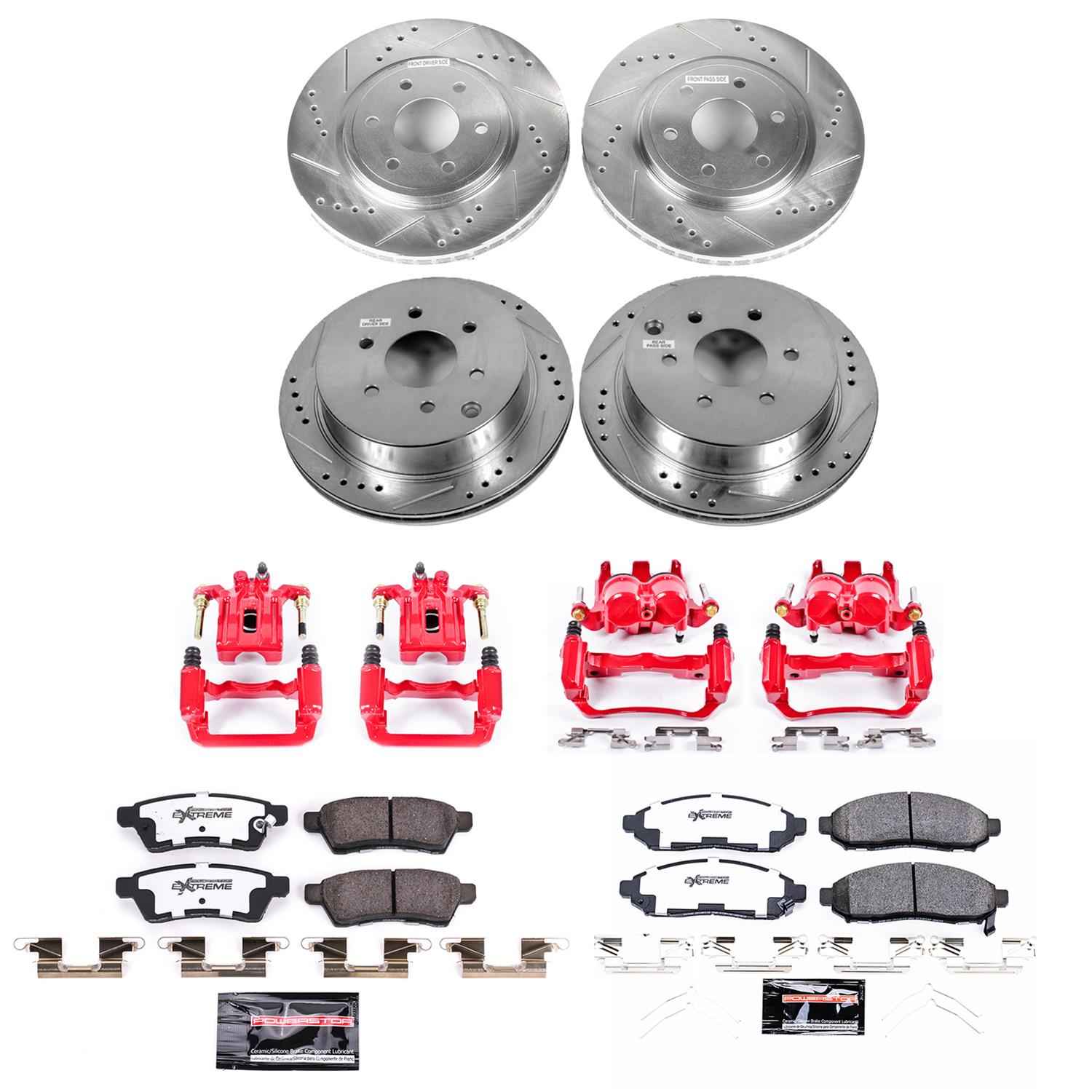 PowerStop Z36 Truck and Tow Brake Upgrade Kits with Calipers for 2016-2024 FRONTIER - KC8358-36