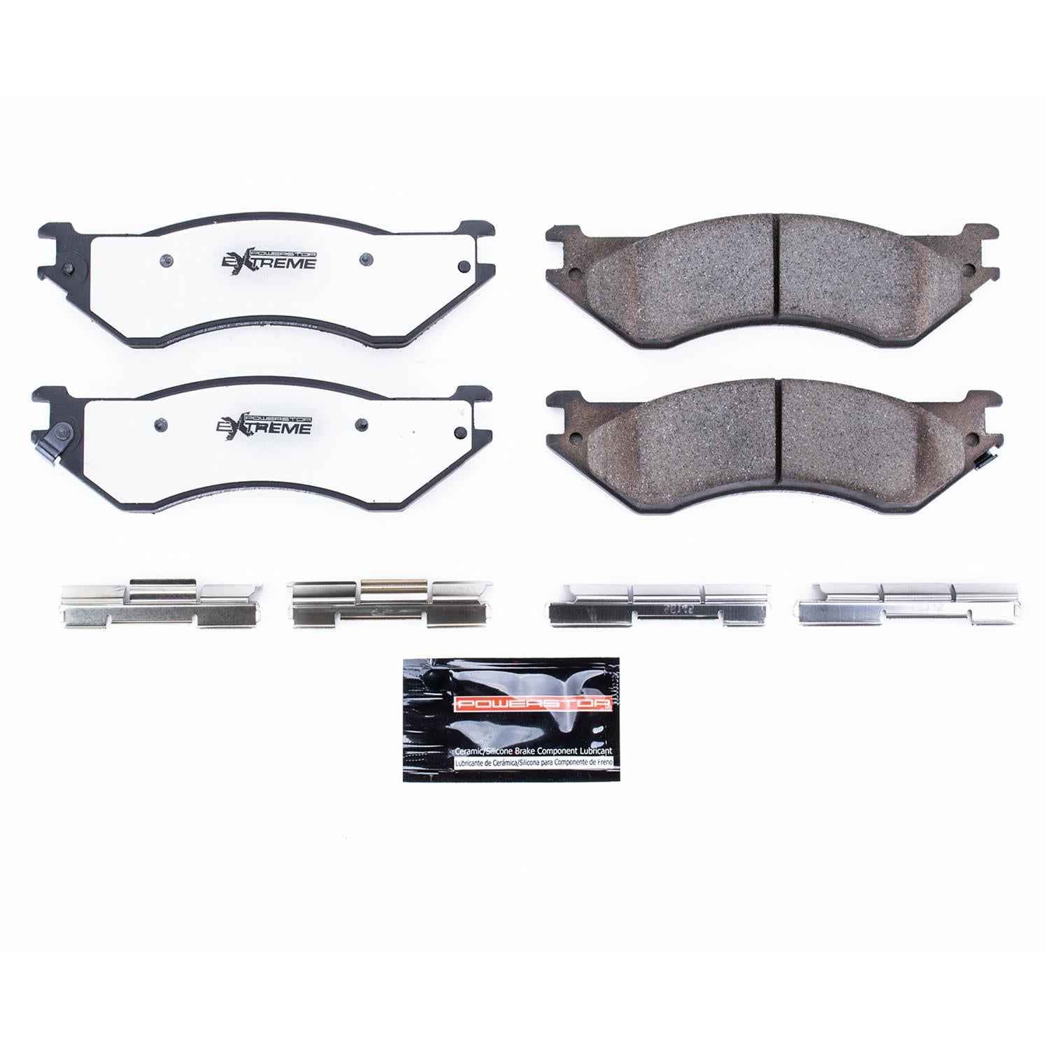 PowerStop Z36 Truck and Tow Brake Pads and Hardware Kits for 2001-2008 RAM 3500, RAM 2500, 2006-2008 RAM 1500 - Z36-702A