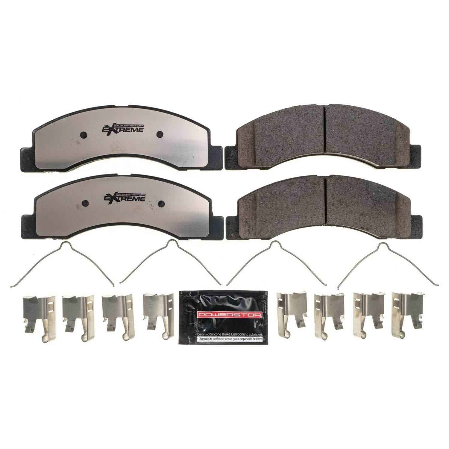 PowerStop Z36 Truck and Tow Brake Pads and Hardware Kits for 1999-2004 F-350 SUPER DUTY, F-250 SUPER DUTY, 2000-2005 EXCURSION - Z36-756