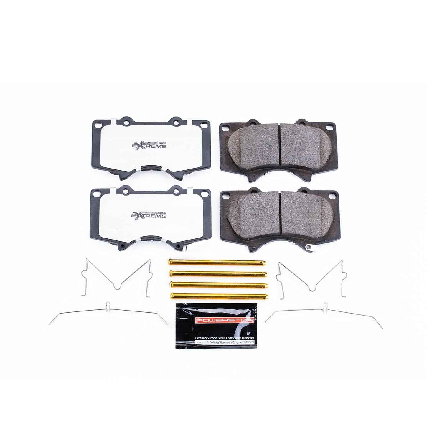 PowerStop Z36 Truck and Tow Brake Pads and Hardware Kits for 2010-2024 4RUNNER, 2010-2023 GX460 - Z36-976B