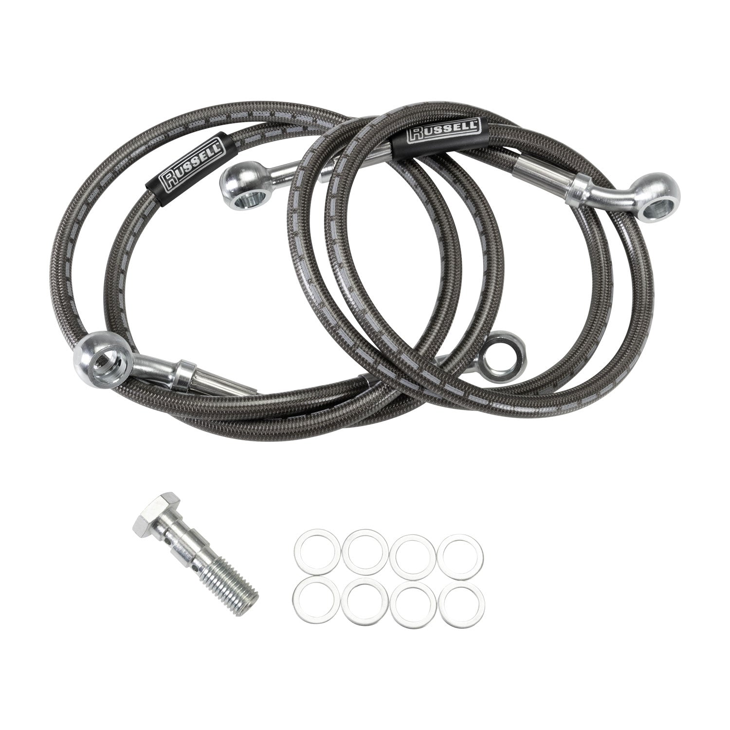Russell Cycleflex Two-Line Racer Brake Hose Kit For 1988-93 Kawasaki ZX1000, ZX1100C - Front