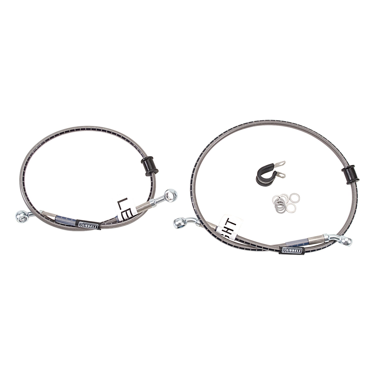 Russell Cycleflex Two-Line Racer Brake Hose Kit For 2007-10 Kawasaki ZX-14 Ninja, 1400cc - Front