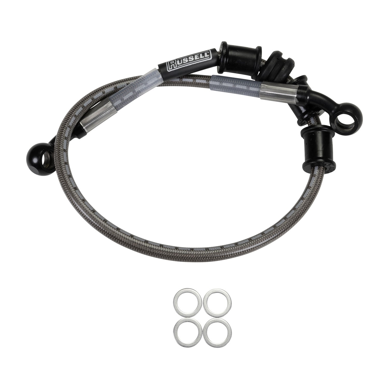 Russell Cycleflex Two-Line Racer Brake Hose Kit For 2013+ Kawasaki ZX6R - Rear