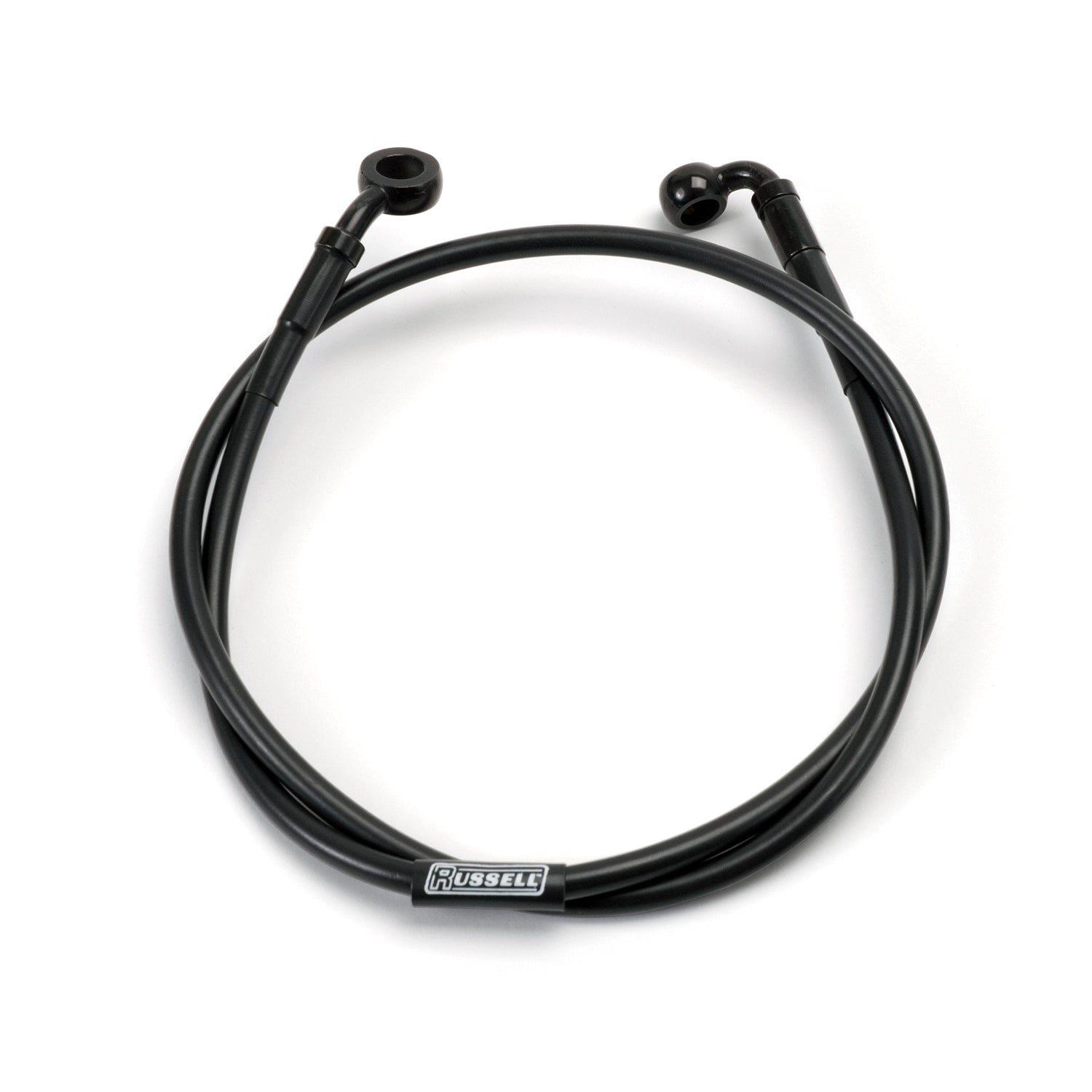 Russell ProSwivel Brake Hose Kit, 35 Degree, 7/16 Inch ID Banjo x 10mm ID 90 Degree Banjo Inch 40 Inch Length, Black