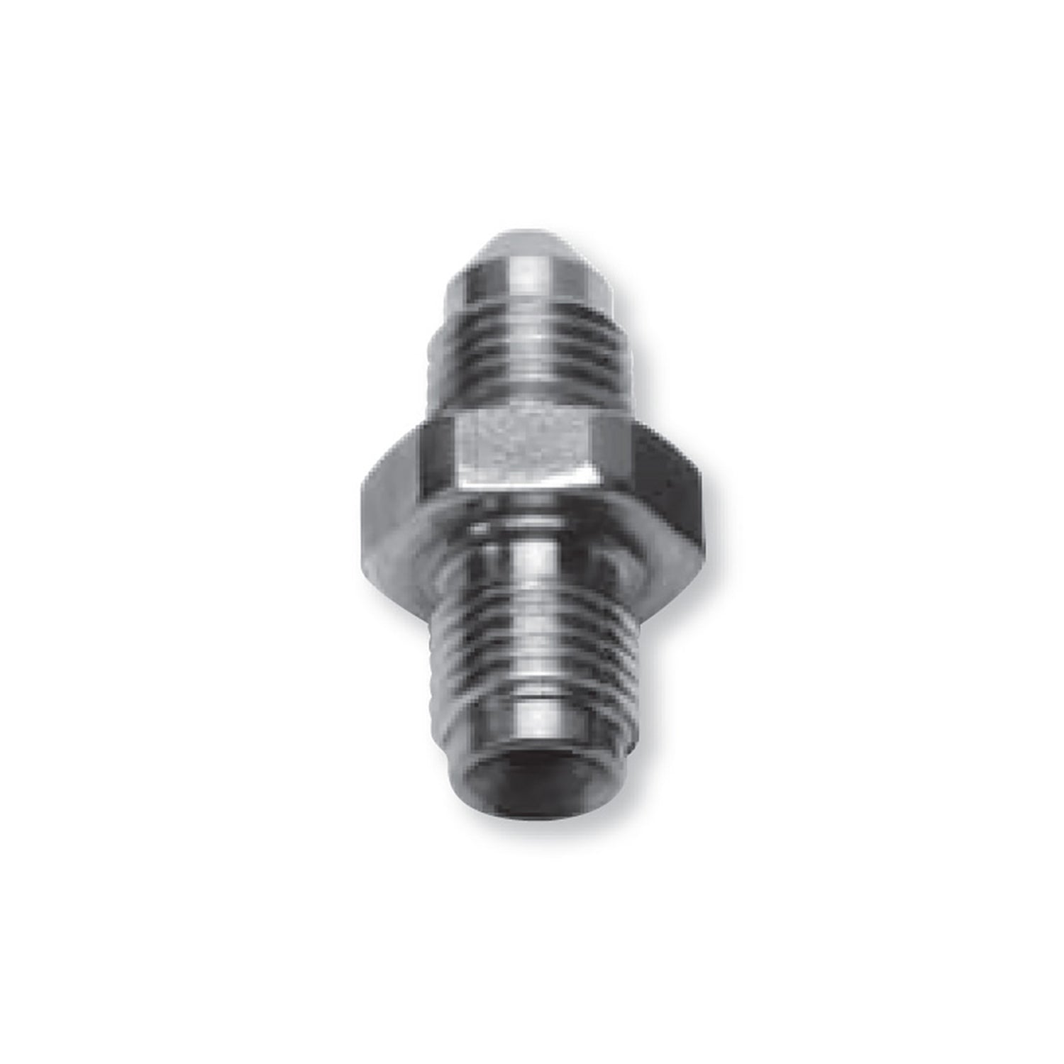 Russell 3AN x 1/8 Inch x -24 Inverted Flare Male Straight Apapter Fitting With Mach 3 Finish