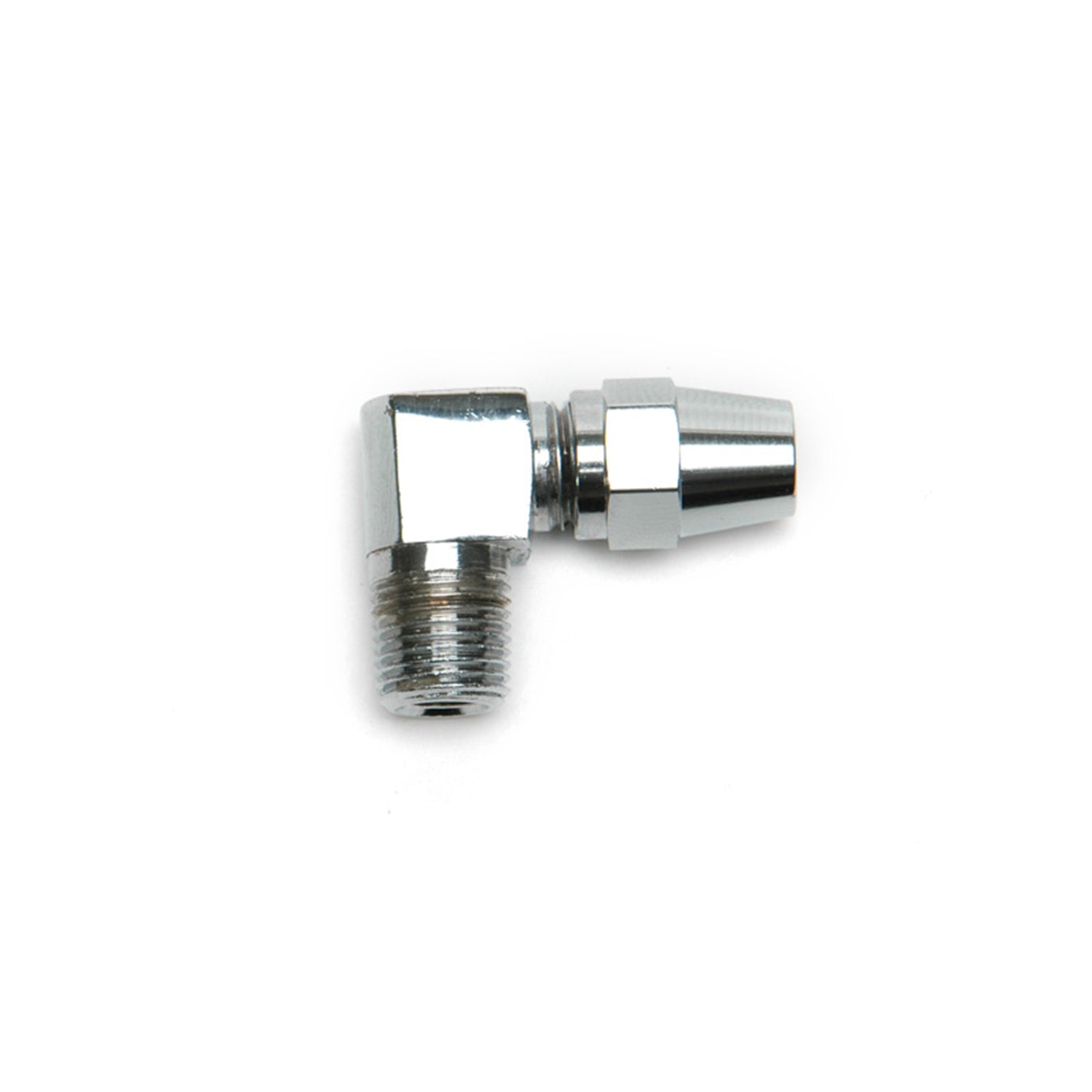 Russell Pro System 2, 90 Degree 1/8 Inch Male NPT Compression Hose End Fitting With Chrome Finish - Single
