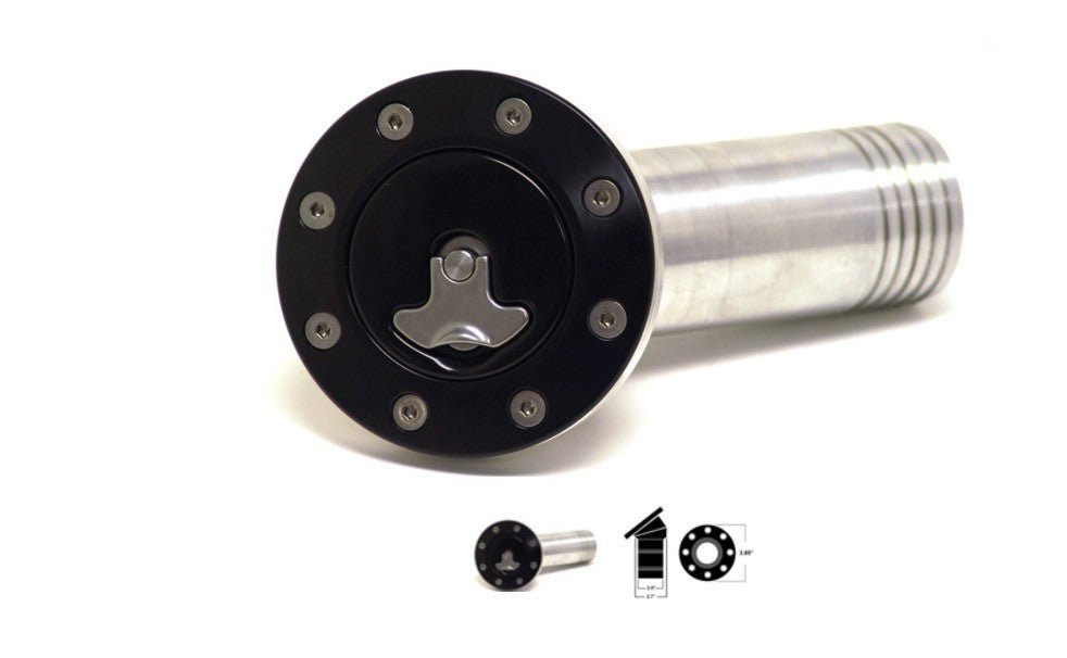 Ridetech 67-68 Camaro Locking Gas Cap (Black Anodized) 8100033